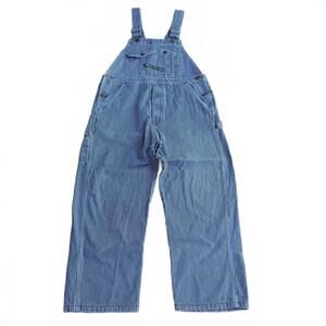 Vtg Key Imperial 36x30 Carpenter Denim Overalls USA Striped